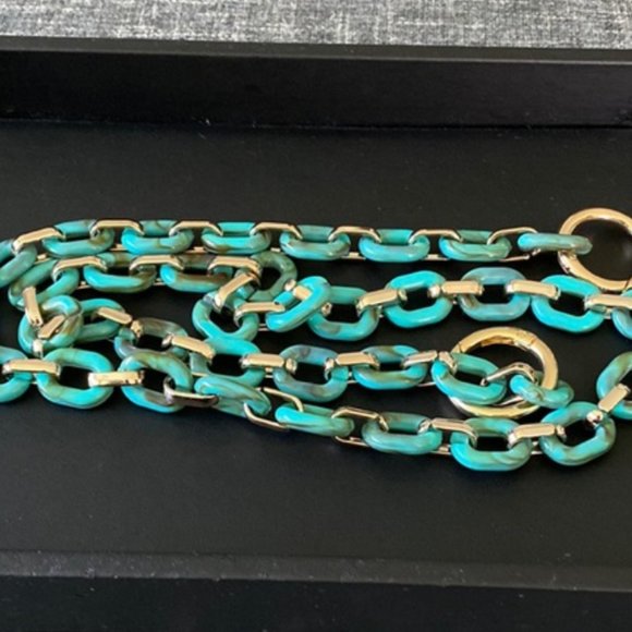 Turquoise Acrylic Purse Strap - Picture 1 of 6